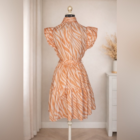 Derek Lam Collective Zebra Print Mini Dress Size __ RTR Resort Chic - Picture 6 of 6